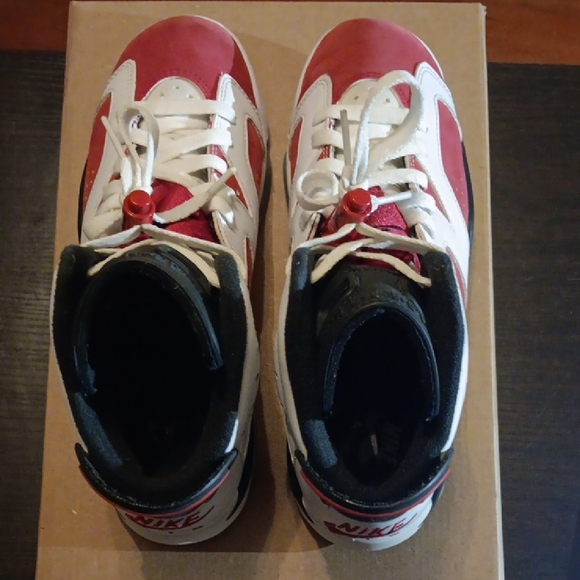 Jordan 6 Retro (GS) Rare Carmine Sneakers W/2020 Tag Boys 6Y Girls 7.5 EUC - Picture 6 of 9